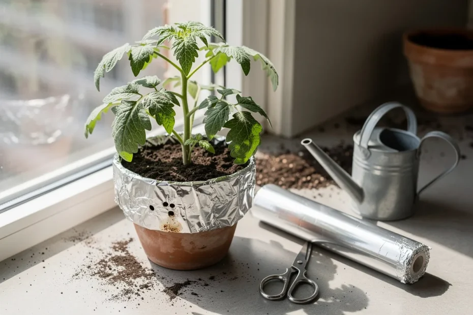 Aluminiumfolie in de tomatenpot: waar het goed voor is en hoe je het gebruikt