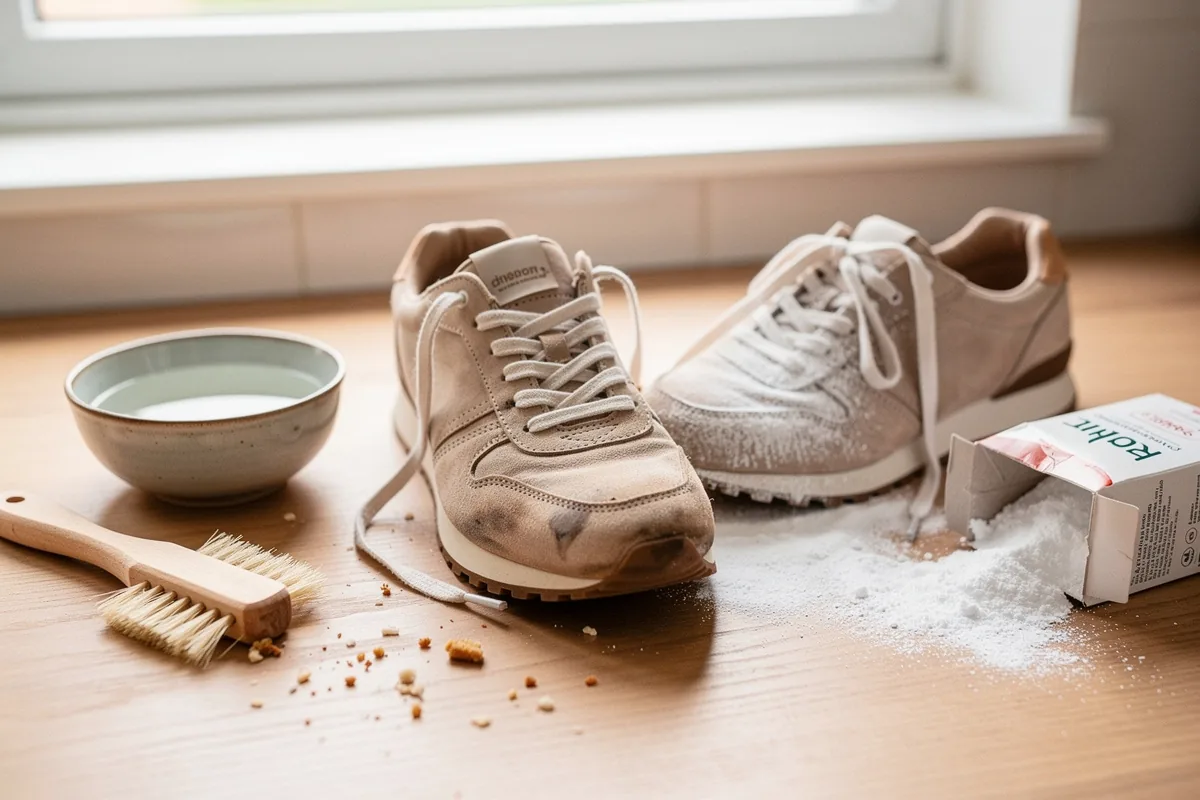 Zó maak je vieze suède sneakers weer nieuw (zonder wasmachine of natte doek)